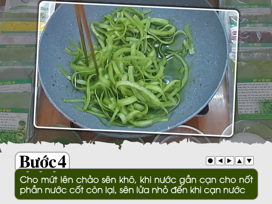 Cách làm mứt dừa bột bồ ngót